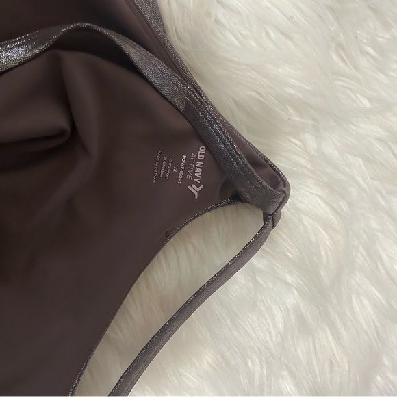 Old navy Shiny Brown Crop Top - Picture 3 of 5